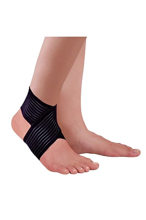 LipoPoint Standart Unisex Ortopedik Koruyucu Siyah Ayak Bileği Sekiz Bandajı