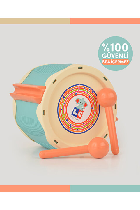 let's be child Turkuaz Eğlenceli Davul