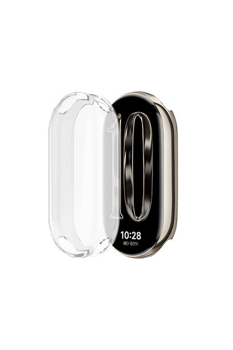 Tagomoon Xiaomi Smart Band 10 ( Mi Band 10 ) ile Uyumlu Kasa Ve Ekran Koruyucu 360 Tam Koruma Silikon Kılıf