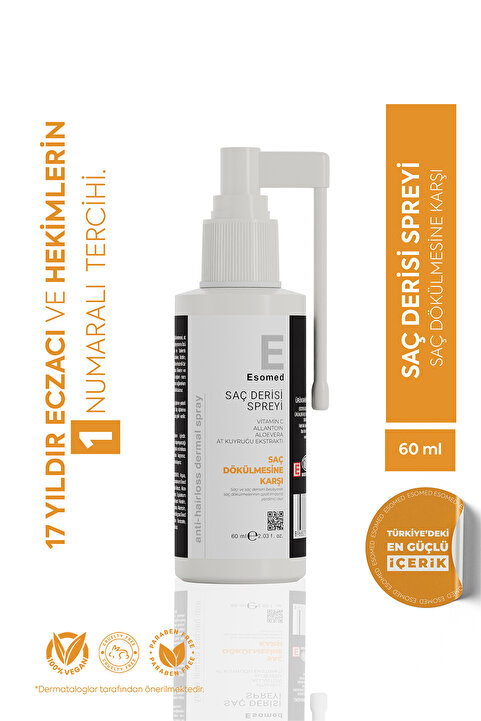 Esomed Saç Dökülme Karşıtı Sprey 60ml Biotin + Keratin + Bitkisel Ekstreli Besleyici Onarıcı Bakım Spreyi