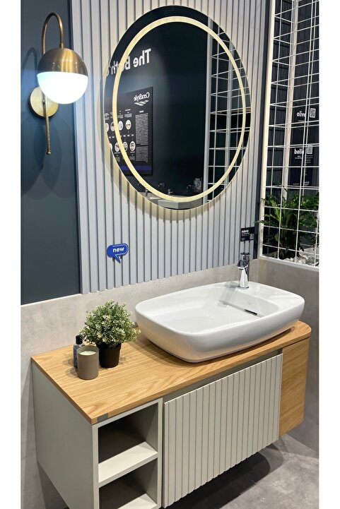 TURKUAZ Cerastyle Nova 70 cm Gizli Sifonlu Tezgah Üstü Çanak Lavabo