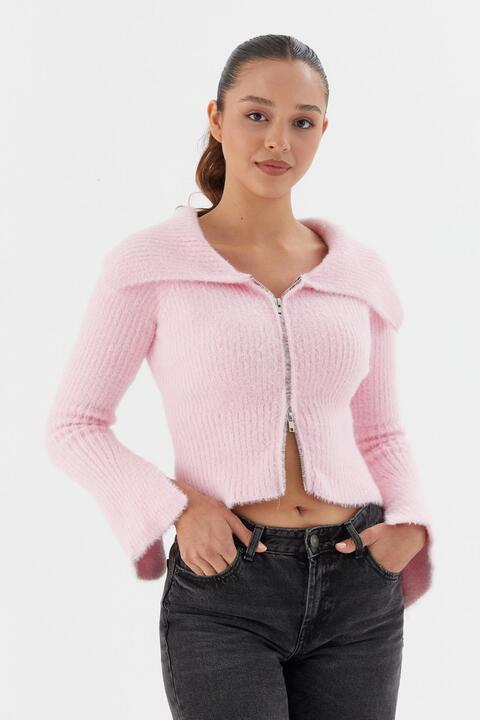 Shopping Shop Yumuşak Dokulu Bluz Hırka PEMBE