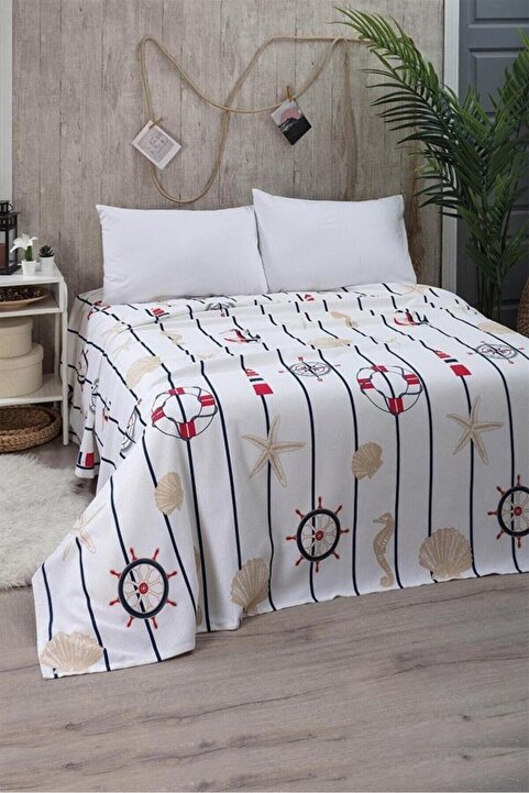 Mulberry Marine Tek Kişilik Pike Yatak Örtüsü 170 x 230