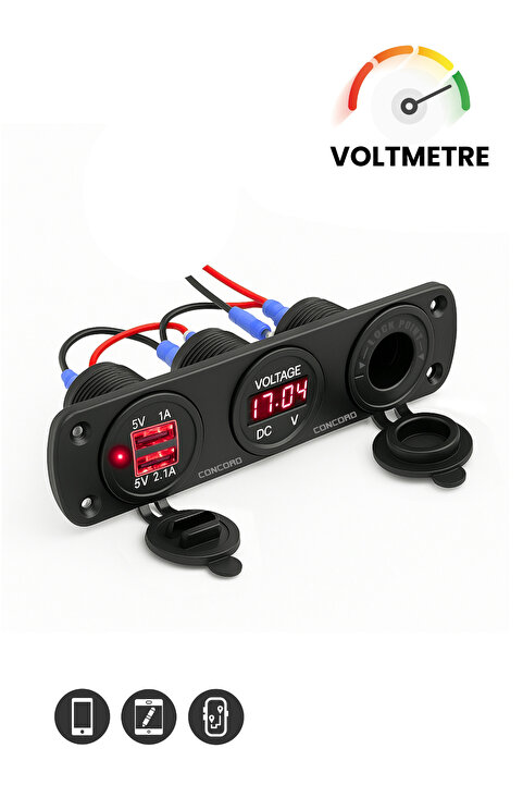 Genel Markalar Usb Şarj / Çakmaklık / Voltmetre