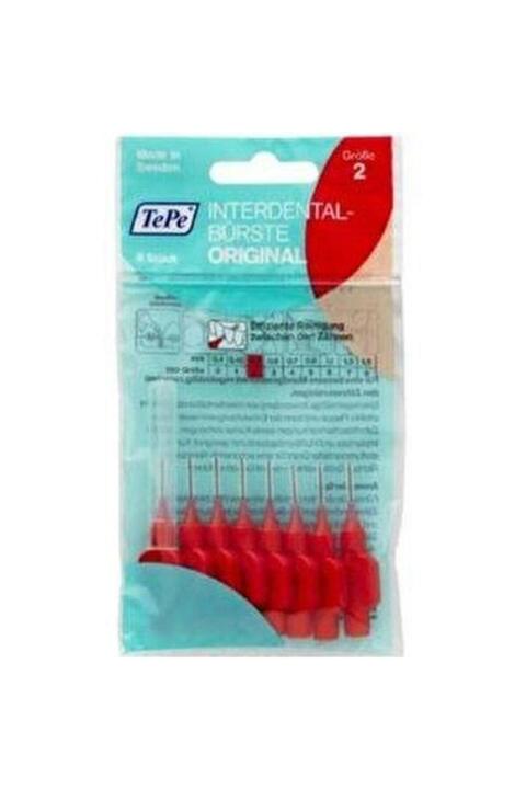 TePe İnterdental Brush Orginal Diş Arasi Firçasi Kirmizi 0,5 Mm 8'li Paket Size "2"