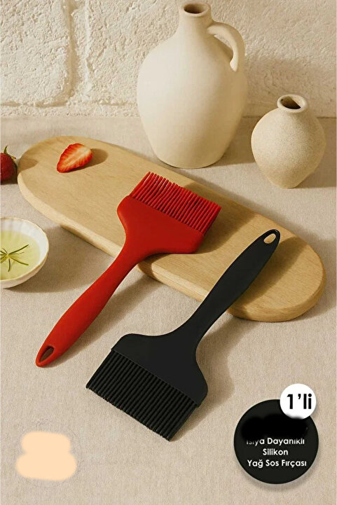 TUMU LIFE Isıya Dayanıklı Silikon Yağ Fırçası 9cm | Geniş Sos, Yumurta ve Izgara Fırçası