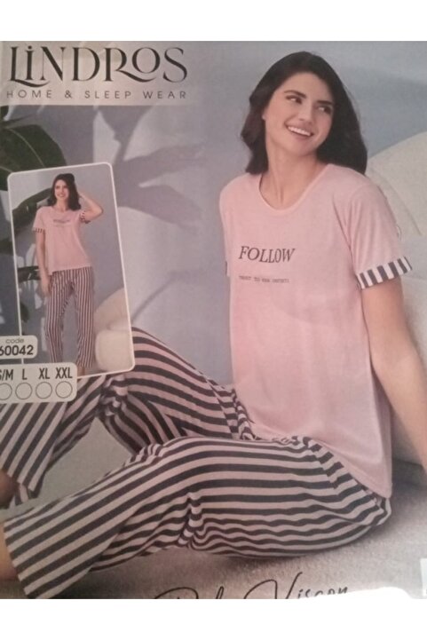lindros Kısa Kollu Pijama Takımı