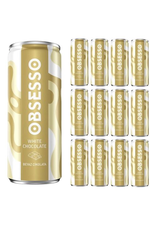 OBSESSO Iced Whıte Chocolate Mocha Beyaz Çikolatalı 250 Ml - 12 Adet