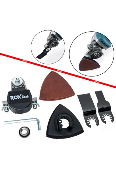 Rox Wood 0191 Taşlama Motorları İçin Çok Amaçlı Salınım Alet Adaptörü