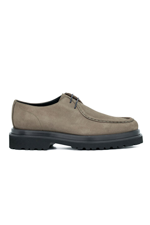 Tuna Hakiki Nubuk Deri Modern Haki Loafer Erkek Ayakkabı EVA Taban - 3094