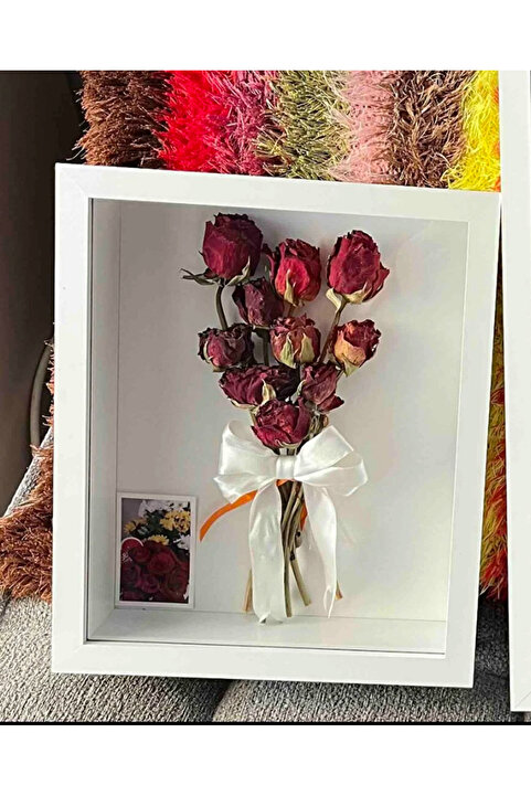 Sevcan sanat atölyesi 25×30×5 Anı Çerçevesi Çiçek Çerçevesi Gül Kutusu