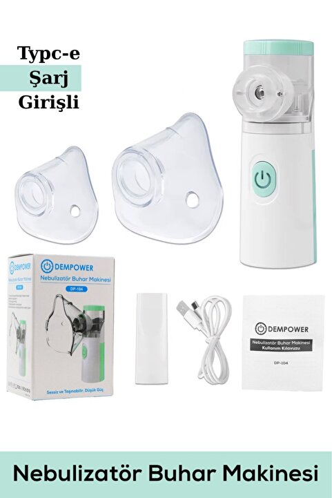 DEMPOWER Nebulizatör Taşınabilir Mesh Hava Makinesi - TYPC ŞARJLI