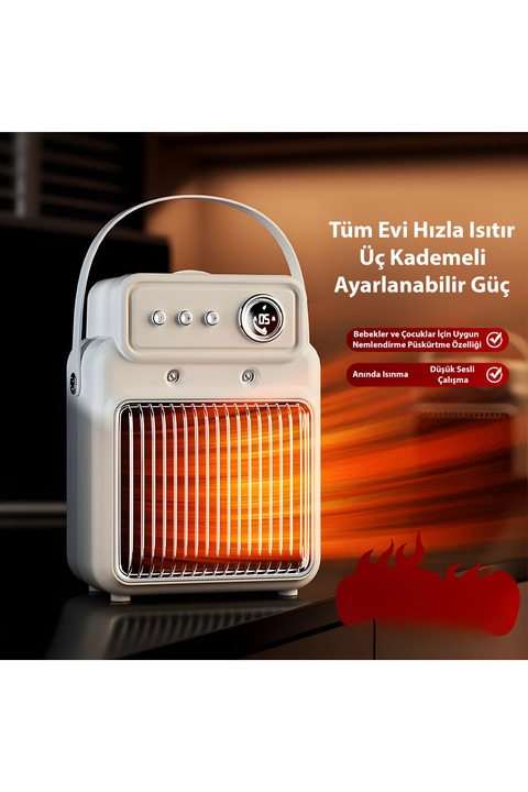 Hilda Ultra Konforlu Nemlendiricili Mini Isıtıcı: Evde Bahar Esintisi!