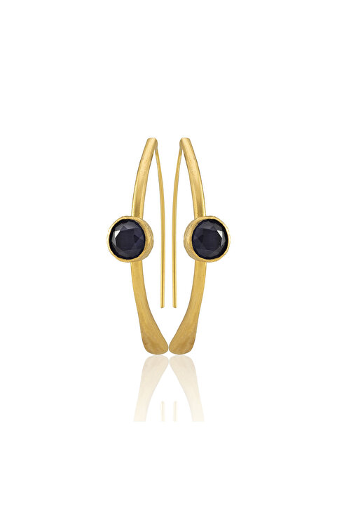 Design by Kadir Kadir Jewellery 22 Ayar Altın Kaplama Kadın Taşlı Küpe -El İşçiliği Ve Hipoalerjenik Küpe