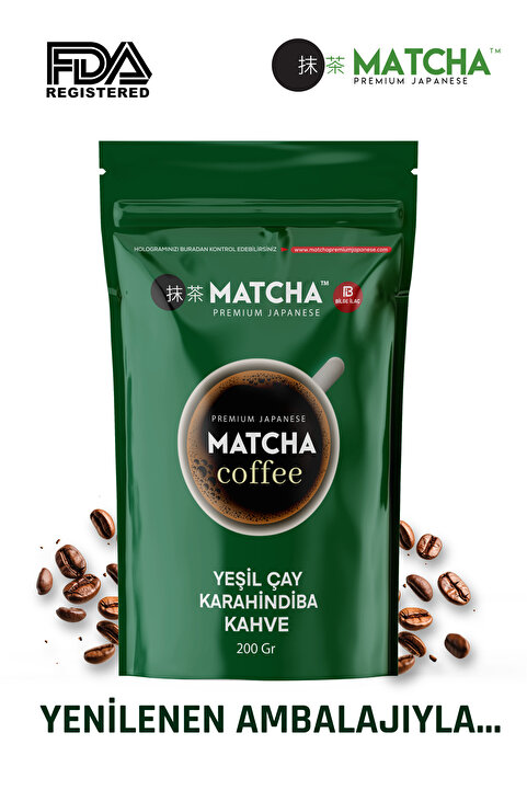 Bilge İlaç Matcha Premium Japanese KAHVE YEŞİL ÇAY VE KARAHİNDİBA İÇEREN KAHVE