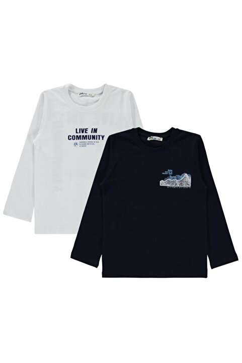 Civil Boys Lıve in Baskılı 2'li 5-13 Yaş Sweatshirt - Standart