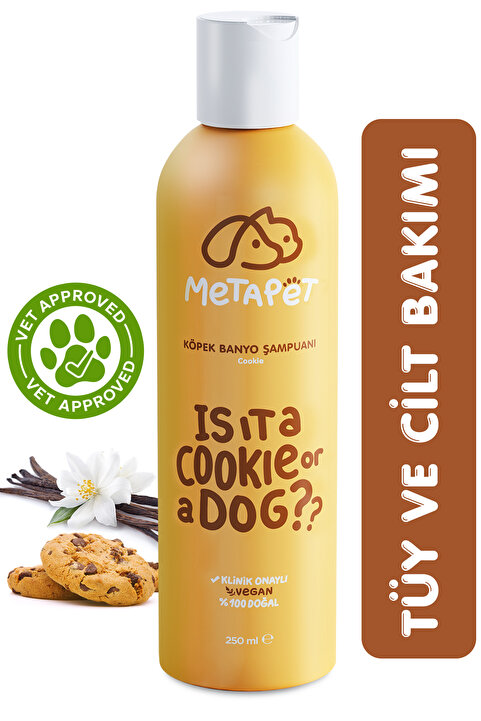 Metapet Organik Köpek Banyo Şampuanı Cookie - Yavru Ve Hassas Ciltli Köpeklere Uygun - Tüy Bakımı Ürünleri