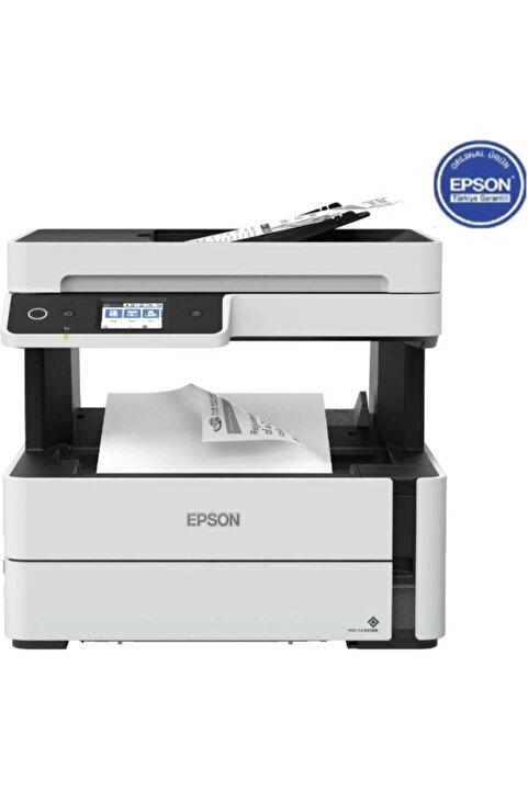 Epson EcoTank M3170 Wi-Fi+Tarayıcı+Fotokopi+Faks Mono Çok Fonksiyonlu Tanklı Yazıcı C11CG92404