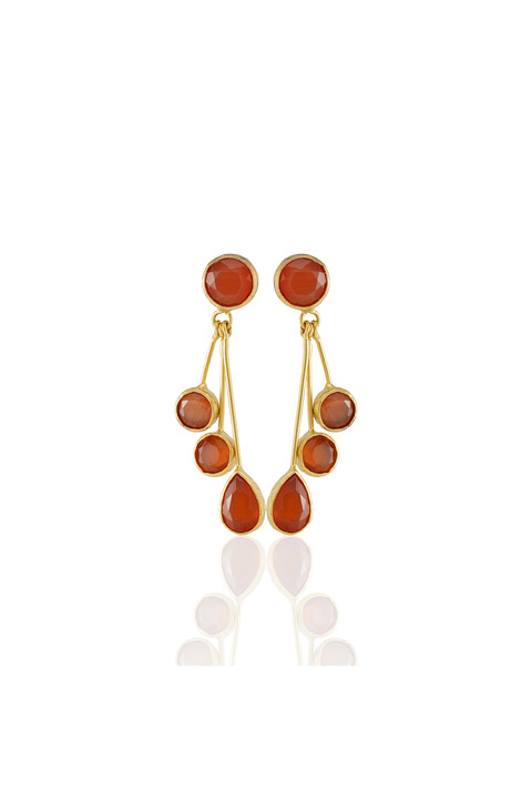 Design by Kadir Kadir Jewellery22 Ayar Altın Kaplama Vintage Küpe -El İşçiliği Ve Hipoalerjenik Küpe