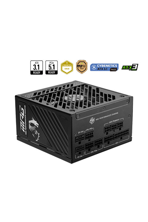 MSI MPG A1000GS PCIE5 1000W 80+ Gold Full Modüler Power Supply
