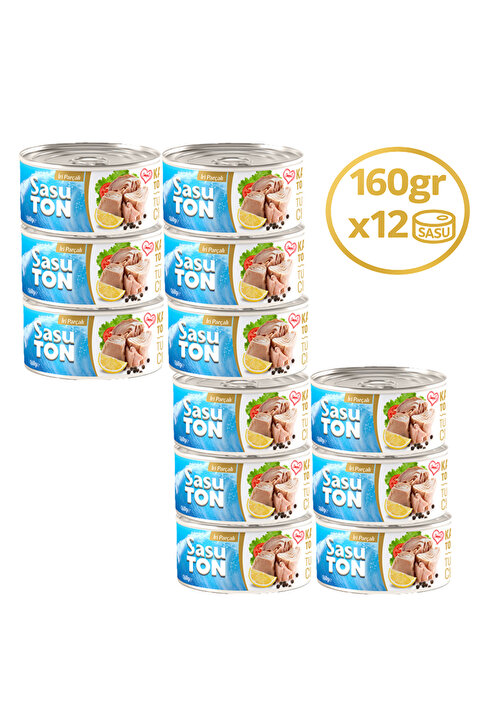 SASU Blue Klasik Ton Balığı 12x160g Iri Parçalı