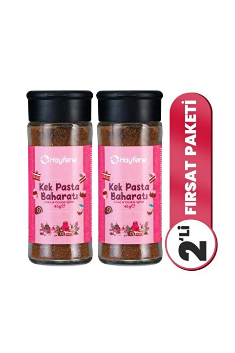 Hayfene 2'li Kek Pasta Baharatı 40 G Baharat Seti