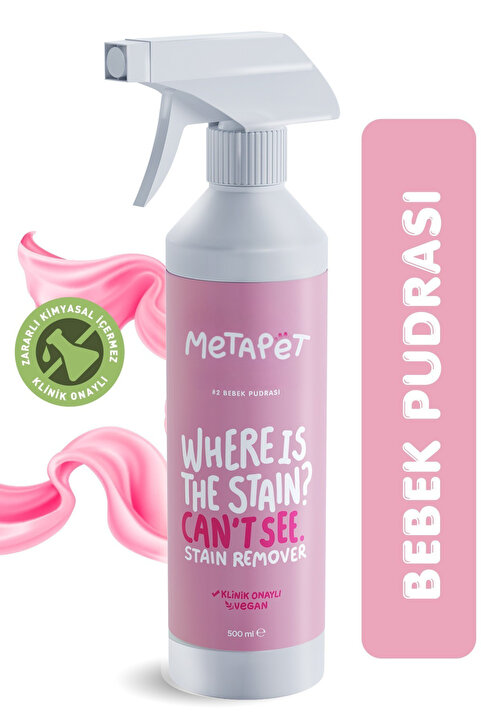 Metapet Bebek Pudrası Kokulu Köpek Idrar Ve Çişi Giderici, Tuvalet Lekelerini Çıkarıcı Sprey, 500 ml