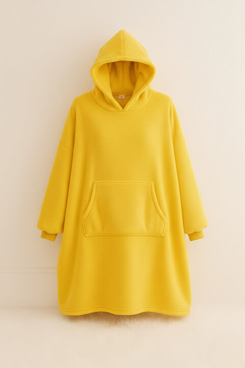 Mulberry Wellsoft Kapşonlu Giyilebilir Tv Battaniyesi Unisex Over Size