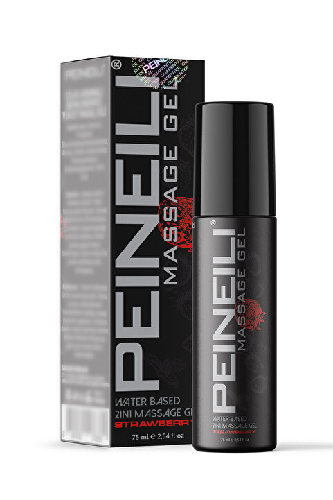 PEINEILI Çilek Aromalı Su Bazlı Nemlendirici Masaj Jeli 75 ml | Water Based 2in1 Massage Gel Strawberry