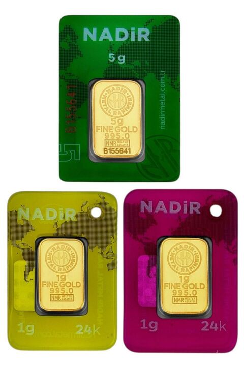 Tuğrul Kuyumculuk Nadir Gold 7 Gram (5+2) Külçe Gram Altın 24 Ayar