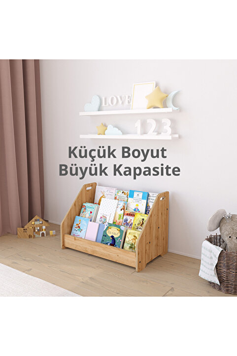 Minera Anka Montessori Ahşap Yer Kitaplığı