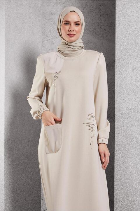 Alvina CEP DETAYLI ELBİSE 45196