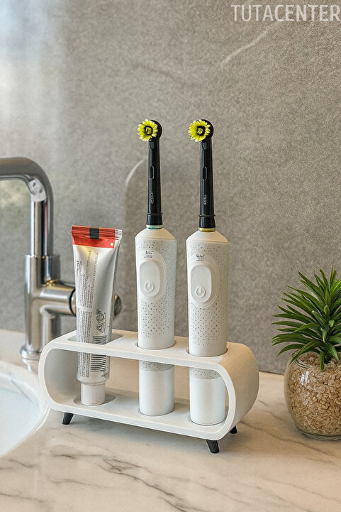 TUTACENTER Modern Ayaklı Şarjlı Ve Pilli Diş Fırçalık Tutucu Stand (Tüm Modellere Uyumlu)