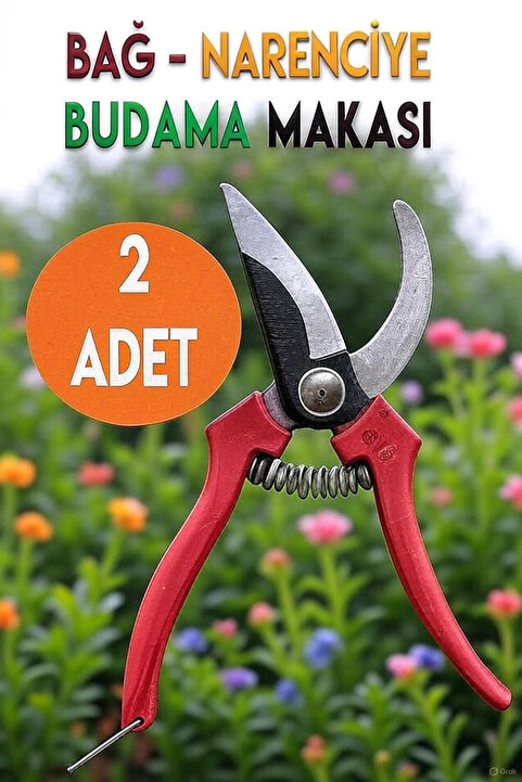 Plant Home Power Mix 2 Adet Uygun Set Fiyatlı Bağ Makası Bahçe Bitki Çiçek Ağaç Dal Budama Makası