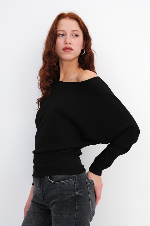Addax Kayık Yaka Sweatshirt S4412