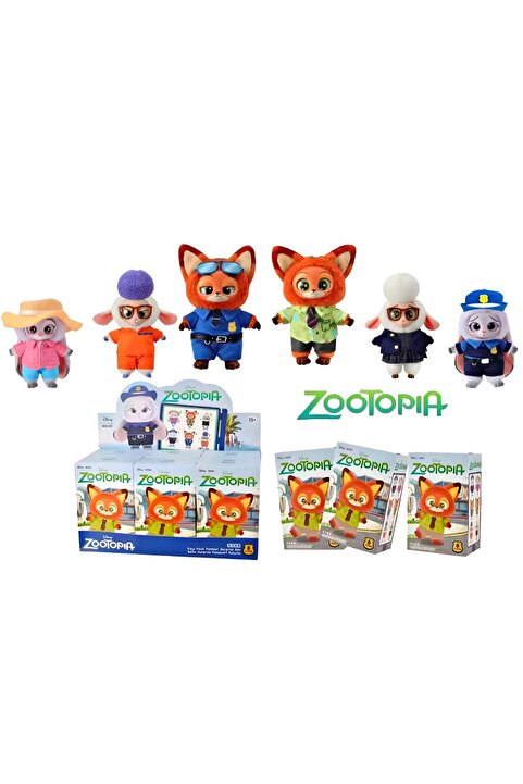 TOYZ PLAY Zootopia Zootropolis Peluş Anahtarlık Figür Kutu Oyuncak Blind Box