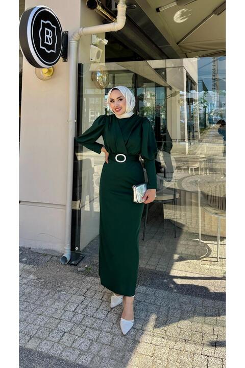 moda zeynaa Kalem Çapraz Sukuba Tesettür Elbise