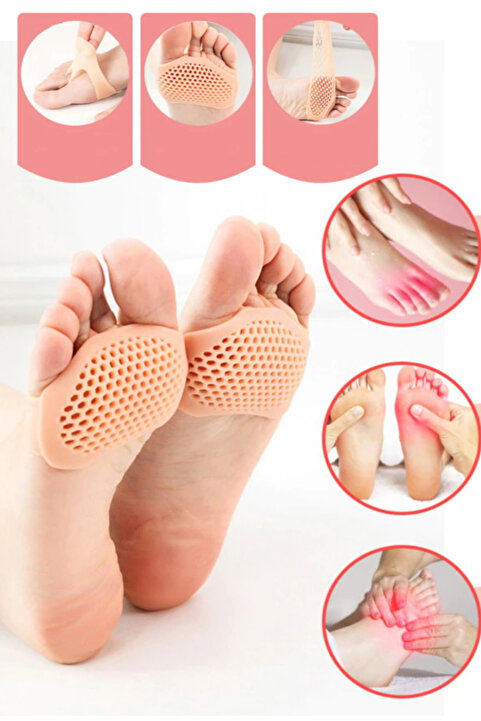 Bunyon Orta Parmağa Geçen Metatarsal Silikon Pad Nasır Koruyucu Ayakkabı Vurma Önleyici Koruyucu