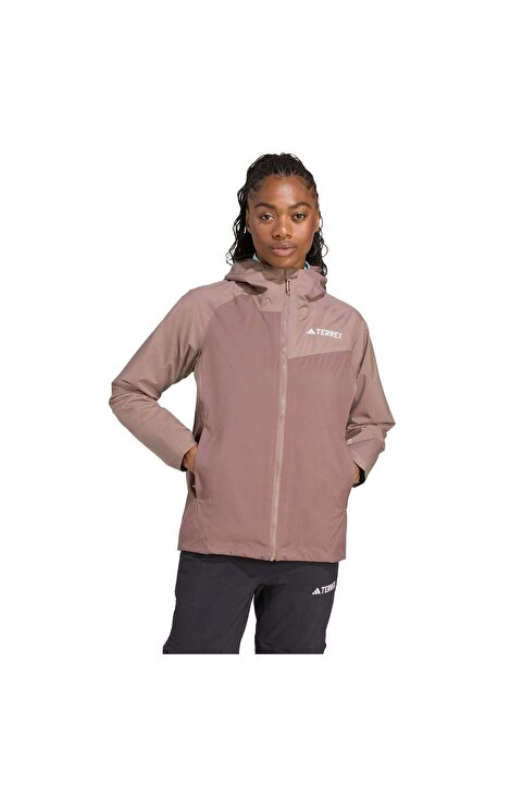 adidas W MT 2L RAIN JK Kadın Kahverengi Ceket JN0857