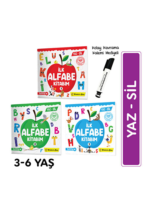 yükselen zeka İlk Alfabe Kitabım Yaz Sil Serisi