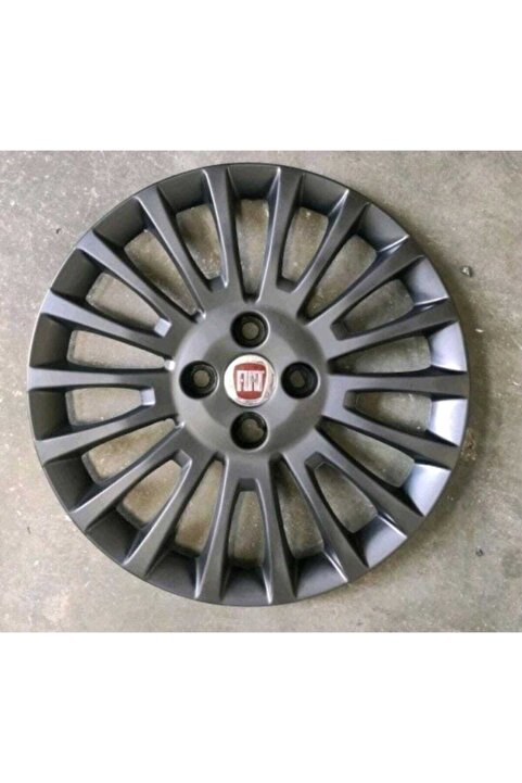 AK JANT Fiat Linea 15 Inc Füme Rengi Kırılmaz 4 Adet Jant Kapağı Füme