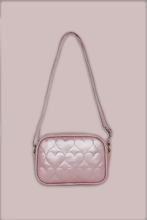 ICONE BAG Icone Çocuk Kalp Kapitone Detaylı Omuz Çantası Pembe