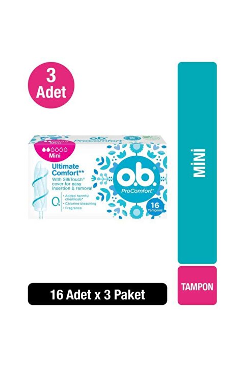 o.b. Tampon Mini 16'lı x3