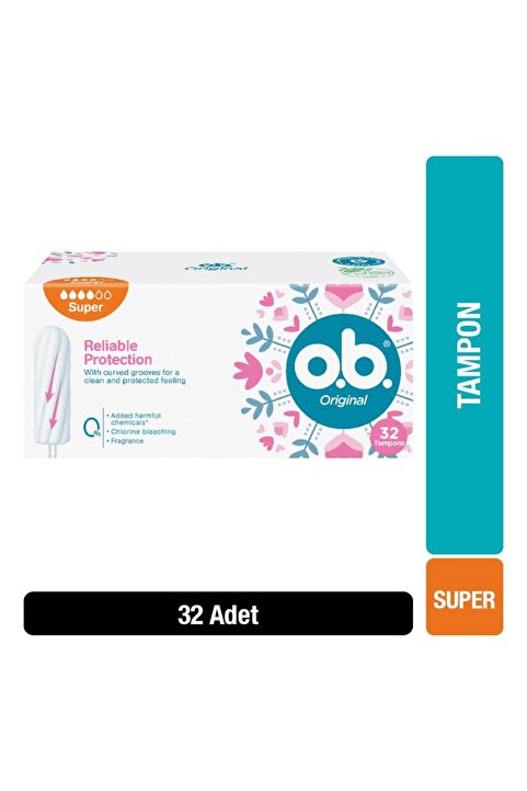 o.b. o.b Original Super Tampon 32'li Paket