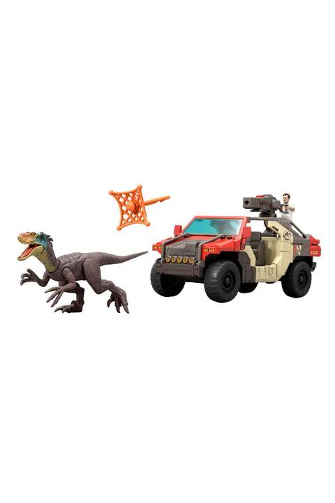 Jurassic World Fırlatma ve Savaş Aracı Figürlü Oyun Seti JGB59