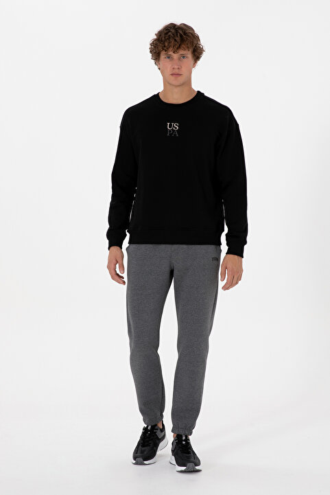 U.S. Polo Assn. Erkek Antrasit Melanj Şardonlu Eşofman Altı 50313745-VR081