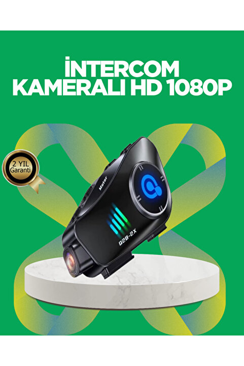 Genel Markalar SPTRNS Q28 Bluetooth Kask Kulaklık 1080P Kamera – Su Geçirmez (25017) Motosiklet Interkom