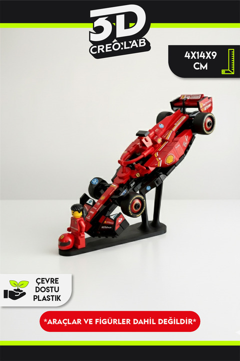 3Dcreo.lab Yapı Oyuncak F1 Tekli Dik Araç Sergileme Standı
