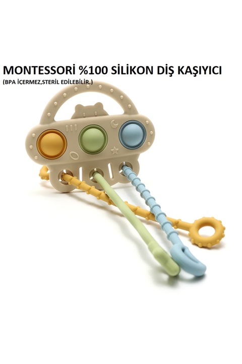 tutobaby Montessori %100 Silikon Diş Kaşıyıcı (BPA İÇERMEZ)