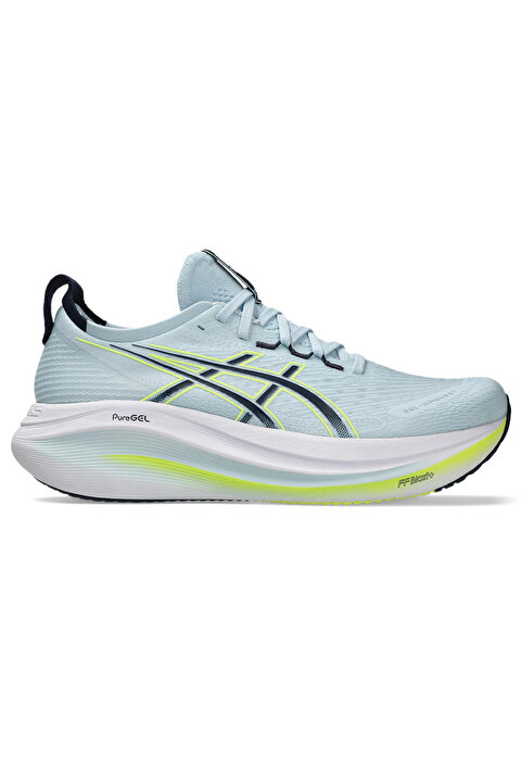 Asics GEL-NIMBUS 27 Erkek Mavi Sarı Koşu Ayakkabısı 1011C205-400